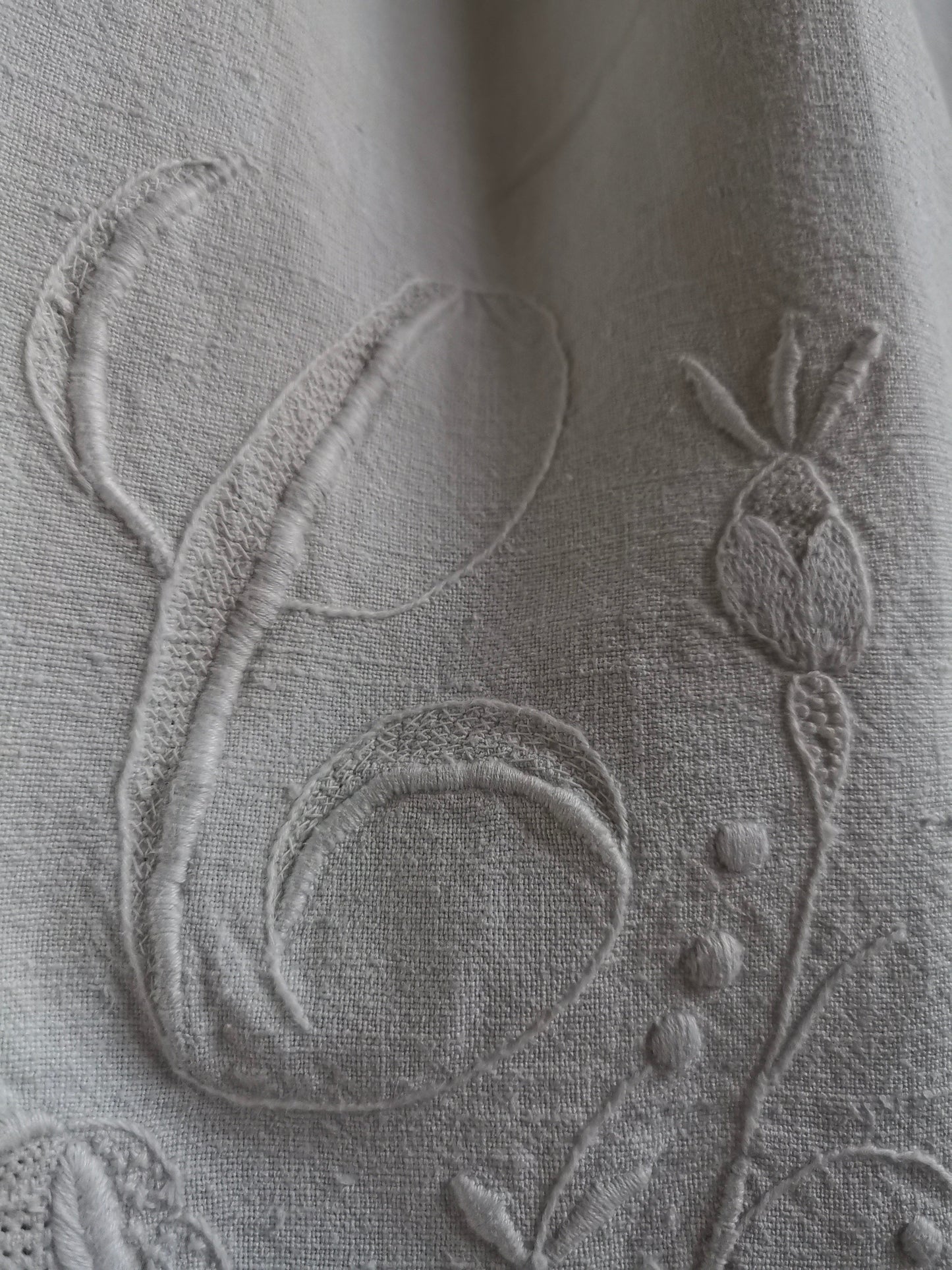 Antique linen kitchen apron for women